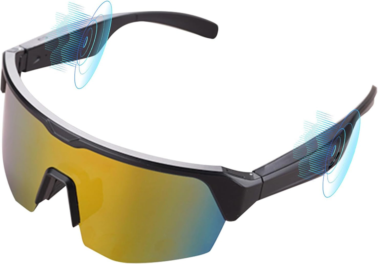 Lunettes De Soleil Bluetooth Intelligentes, Casque De Sport, Casque Bluetooth, Réponse En Un Clic, Protection UV, Navigation Vocale, Convient Pour L'Alpinisme, Le Cyclisme Et La Course À Pied,
