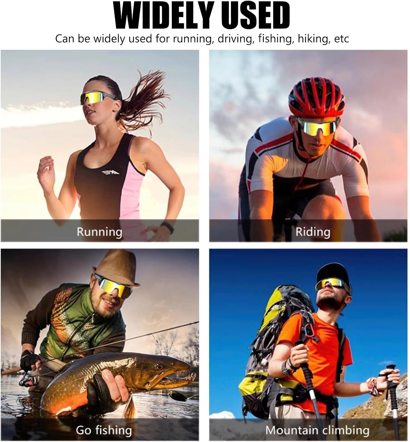 Lunettes De Soleil Bluetooth Intelligentes, Casque De Sport, Casque Bluetooth, Réponse En Un Clic, Protection UV, Navigation Vocale, Convient Pour L'Alpinisme, Le Cyclisme Et La Course À Pied,