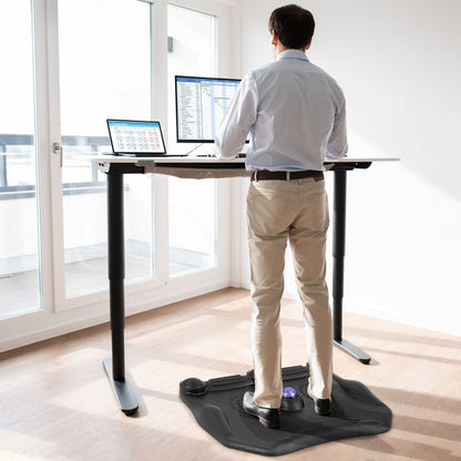Tapis Anti-Fatigue Tapis De Bureau Debout Ergonomique Avec Points De Massage Idéal Pour Cuisine Domicile Charge 150 Kg Noir